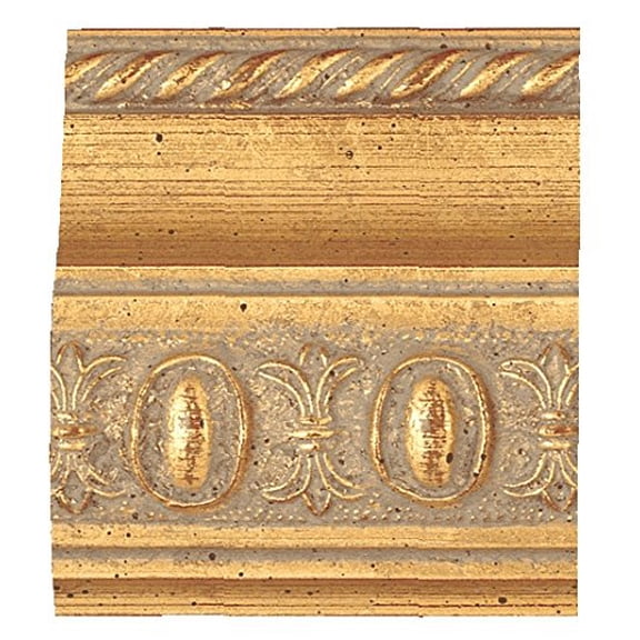 Picture Frame Moulding (Wood) 18Ft Bundle - Traditional Gold Finish - 2.5" Width - 3/4" Rabbet
