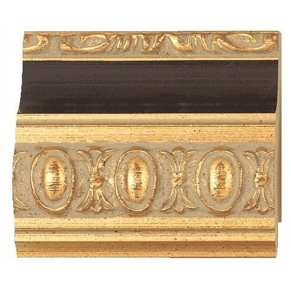 Picture Frame Moulding (Wood) 18Ft Bundle - Traditional Gold Finish - 2" Width - 1/2" Rabbet Depth