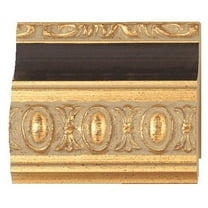 Picture Frame Moulding (Wood) 18Ft Bundle - Traditional Gold Finish - 2" Width - 1/2" Rabbet Depth