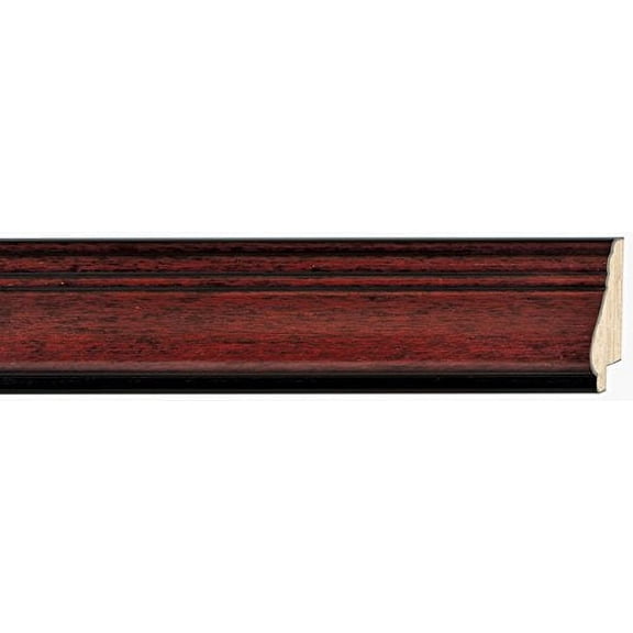 Picture Frame Moulding (Wood) 18Ft Bundle - Traditional Mahogany Finish - 2.375" Width - 1/2"