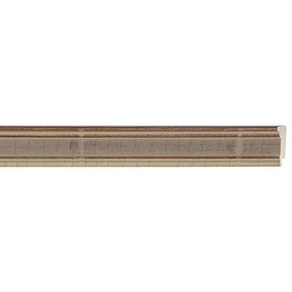 Picture Frame Moulding (Wood) 18Ft Bundle - Traditional Silver Finish - 1.375" Width - 3/8" Rabbet