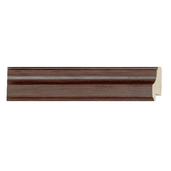 Picture Frame Moulding (Wood) 18Ft Bundle - Traditional Walnut Finish - 1.125" Width - 1/2" Rabbet