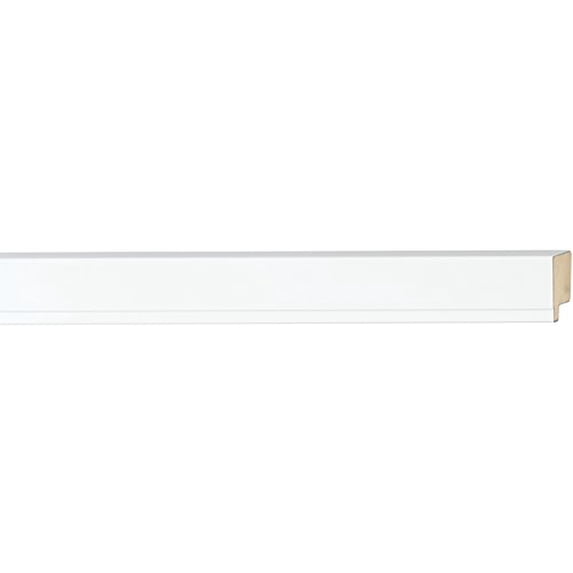 Picture Frame Moulding (Wood) 18Ft Bundle - Traditional White Finish - 1.25" Width - 7/16" Rabbet