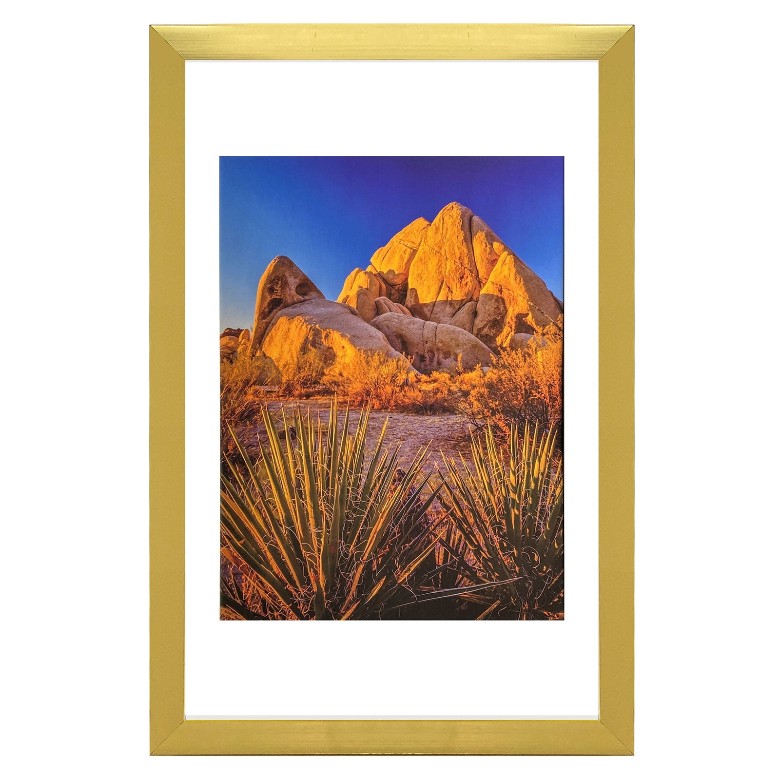 Picture Frame PVC Gold Frame 14.2W*3.1D*20.3H/7.9LB Wall Mount Display, Pack of 5
