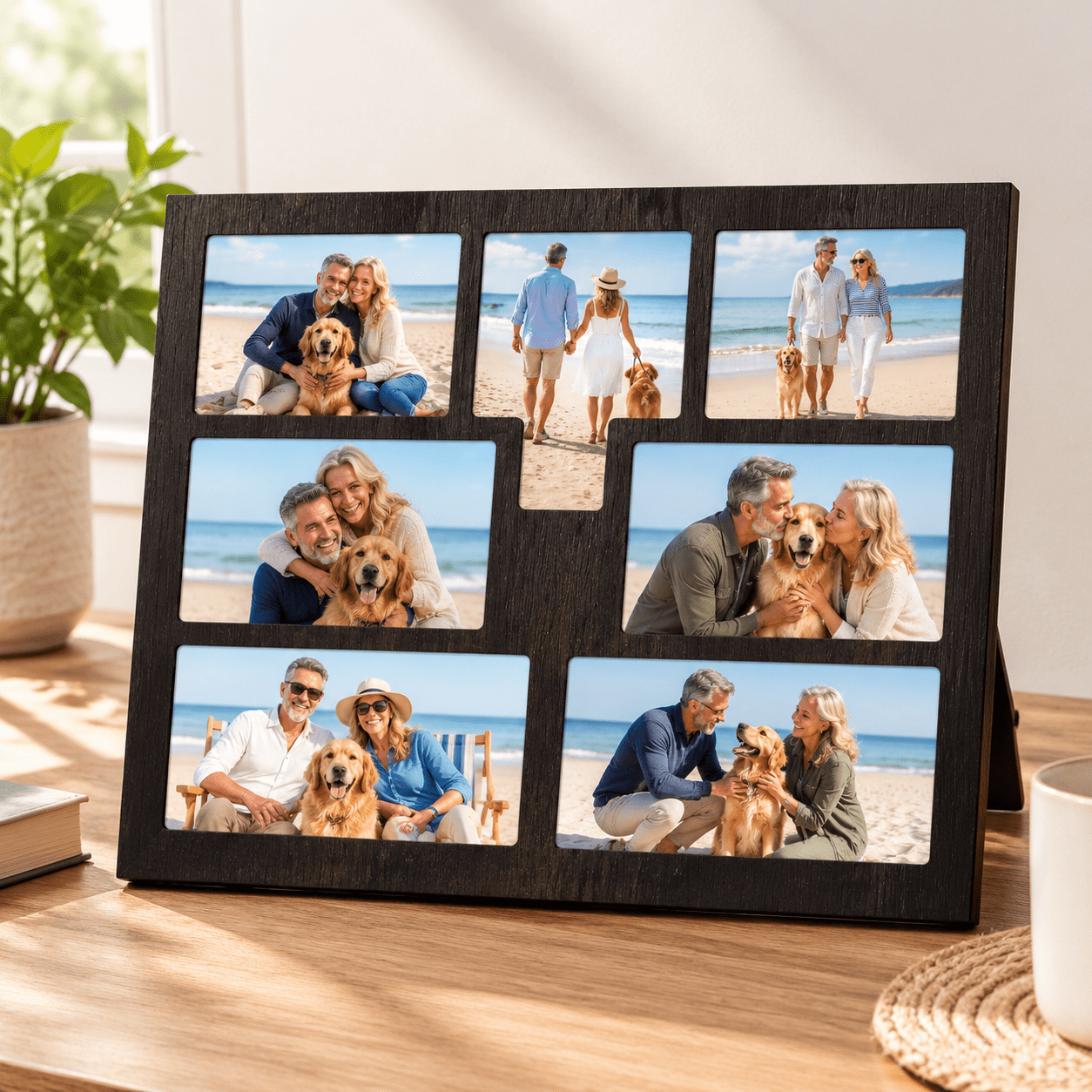 Picture Frame, Rustic Black, 13x17in (1Pack), 8 Opening Collage Frame ...