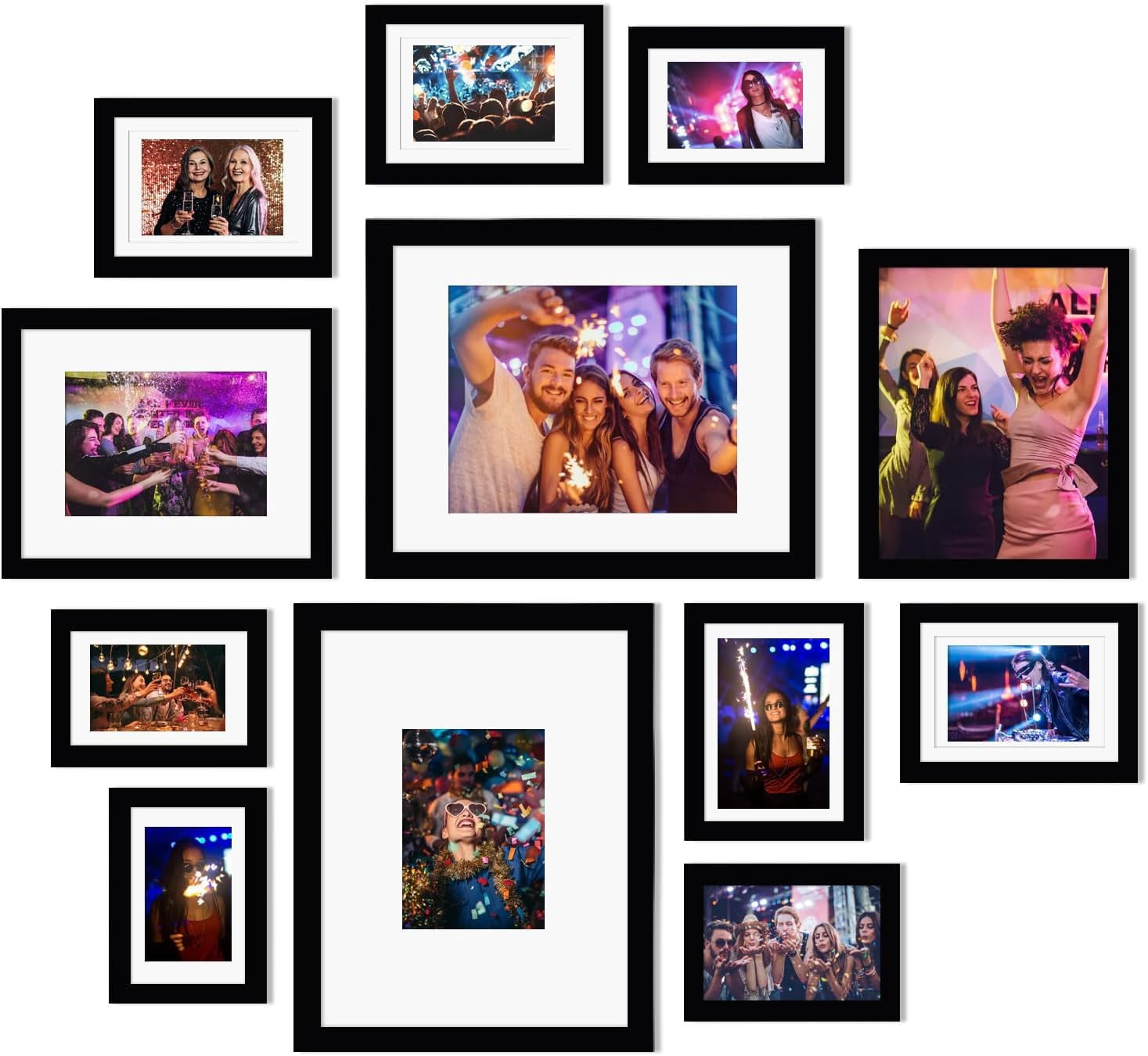 Picture Frame Set 12 Pack, Picture Frames Collage Wall Decor with Two ...