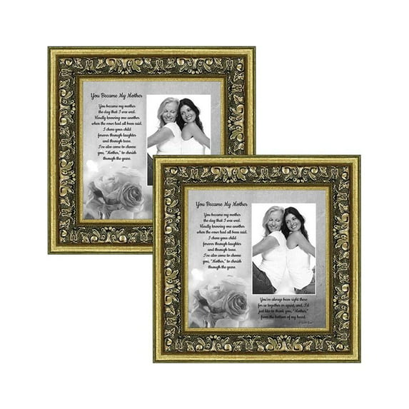 Picture Frame Set, 2 Piece Customizable Multi pack, 2-4x4, for Instagram Photo Wall Gallery or Tabletop Display