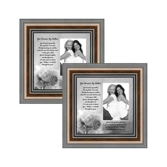 Picture Frame Set, 2 Piece Customizable Multi pack, 2-4x4, for Instagram Photo Wall Gallery or Tabletop Display