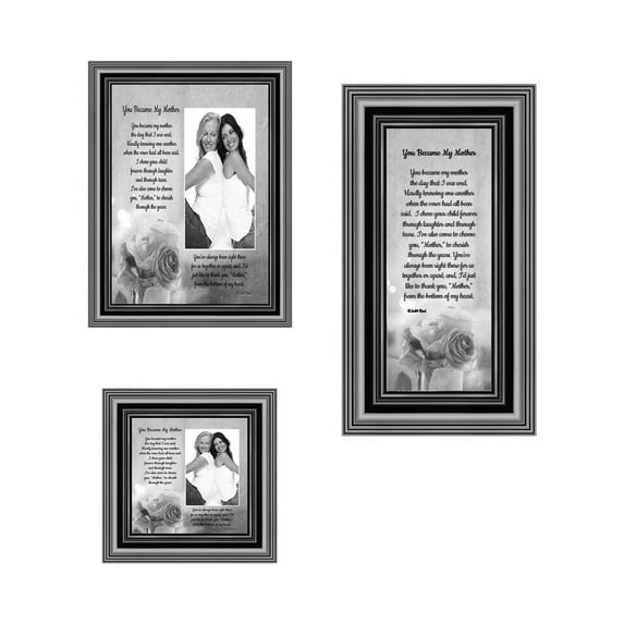 Picture Frame Set, 3 Piece Customizable Gallery Multi pack, 1-5x7, 1-4x10, 1-4x4, for Tabletop or Wall Display
