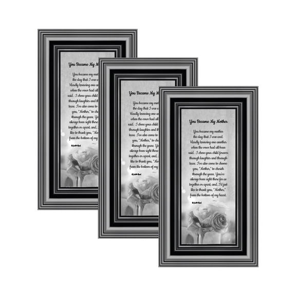 Picture Frame Set, 3 Piece Customizable Gallery Multi pack, 3-4x10, for Tabletop or Wall Display