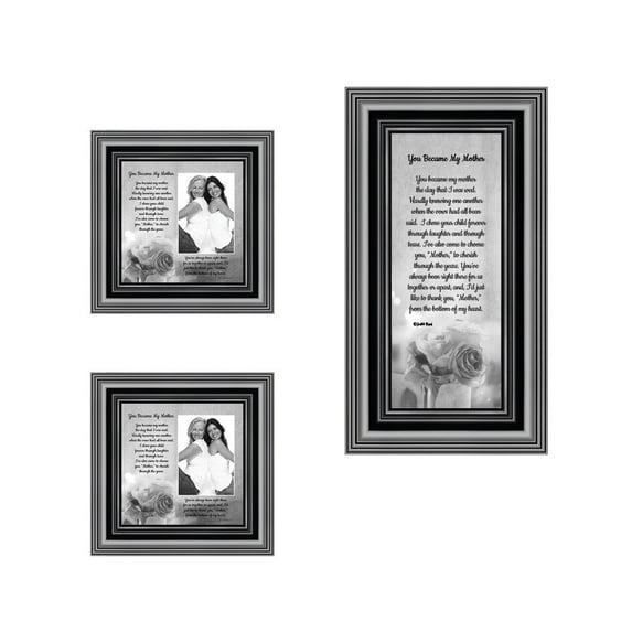 Picture Frame Set, 3 Piece Customizable Multi pack, 1-4x10, 2-4x4, for Instagram Photo Wall Gallery or Tabletop Display