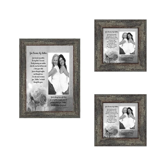 Picture Frame Set, 3 Piece Customizable Multi pack, 1-5x7, 2-4x4, for Instagram Photo Wall Gallery or Tabletop Display