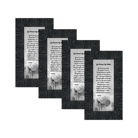 Picture Frame Set, 4 Piece Customizable Gallery Multi pack, 4-4x10, for Tabletop or Wall Display