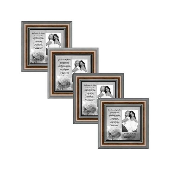 Picture Frame Set, 4 Piece Customizable Multi pack, 4-4x4, for Instagram Photo Wall Gallery or Tabletop Display