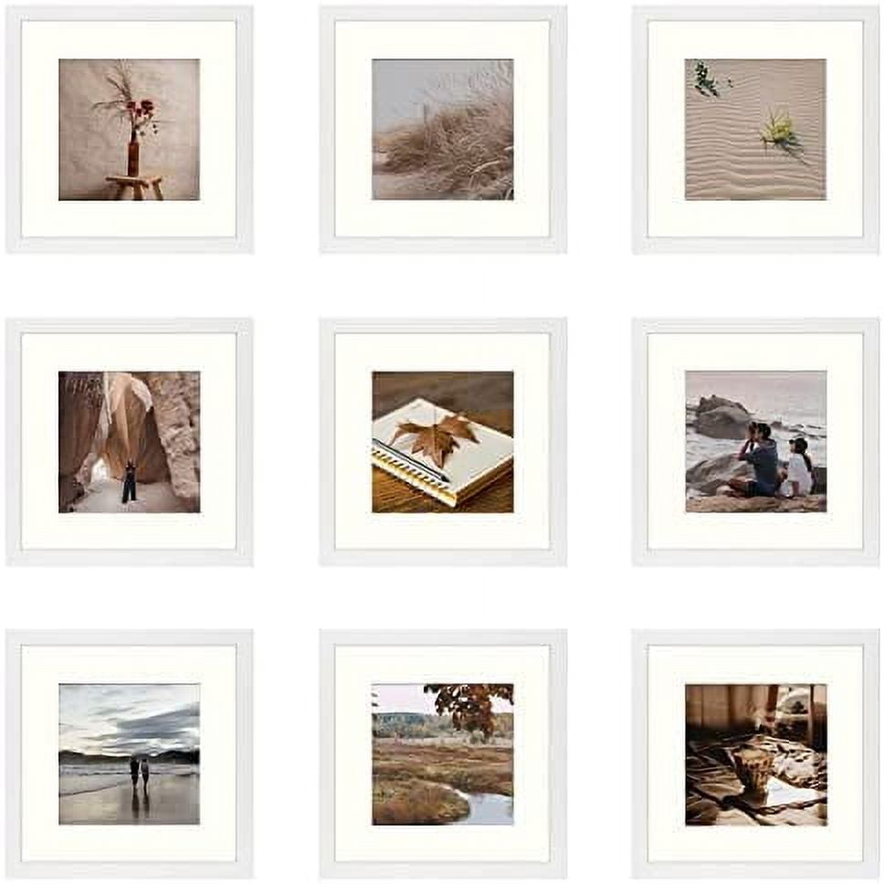 Picture Frame To Display Photos With Ivory Mat Swivel Tabs Glass Wide