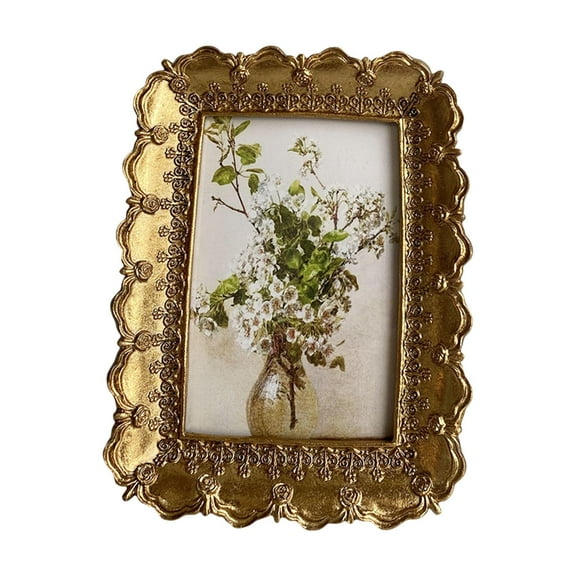 Picture Frame Wall Decor Photo Gallery Elegant 6inch Resin for Farmhouse Tabletop Bedroom Housewarming
