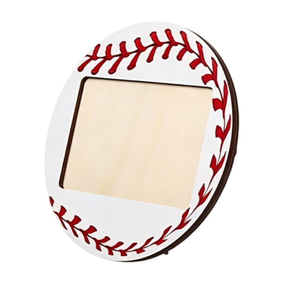 Picture Frame Wooden Photo Football Basketball Frame Sport Picture Tabletop Gifts for Athlete Coach Team Sports Party, Photos Wooden Ball Desktop Photo Frame Ornament