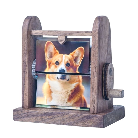 Picture Frame for Home Desk Display Hand Crank Photo Album Mother Day Customs Photo Flipbook Frames