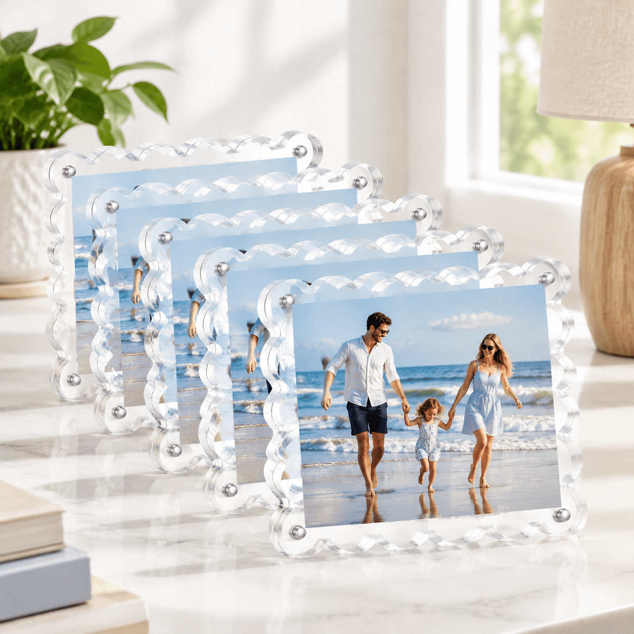 Picture Frames.5*5inch 6pack Scalloped Photo Frame - Walmart.com