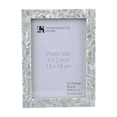 thumbnail image 1 of Handicrafts Home Mother of Pearl Picture Frame 5x7, Decorative Photo Frame for Tabletop or Wall, Handmade Shell Mosaic Frame, Modern Home Decor, Gift Picture Frame,Green, 1 of 7