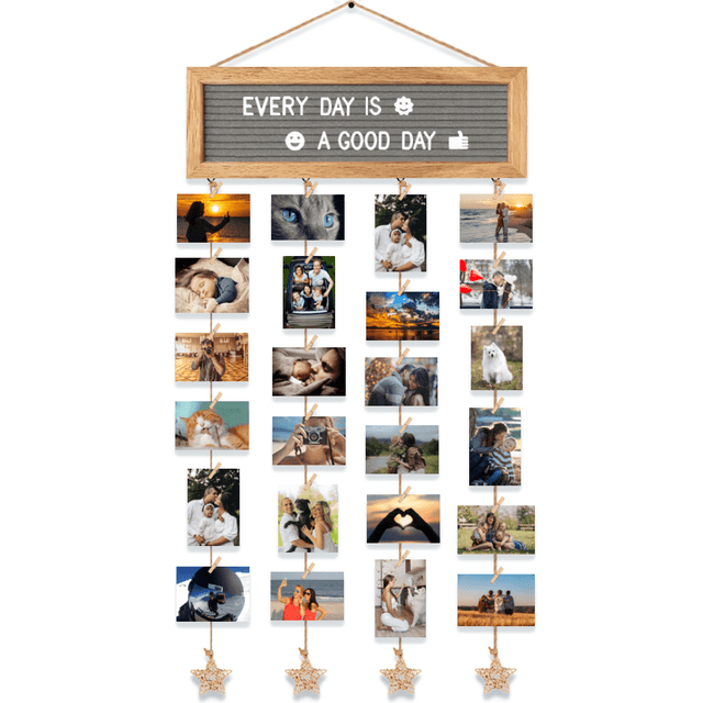 CJIAWYS DIY Collage Picture Frames with 340 Letters, 30 Clips for Wall ...