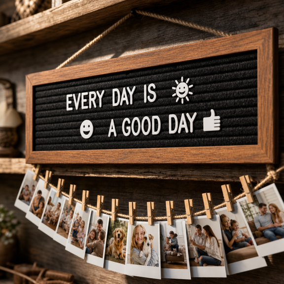 Picture Frames Collphoto Hanging Display Felt Letterd With 340 Letters And 15 Clips Rustic For Wall Dorm Room Decormas Holiday Birthday Party Present