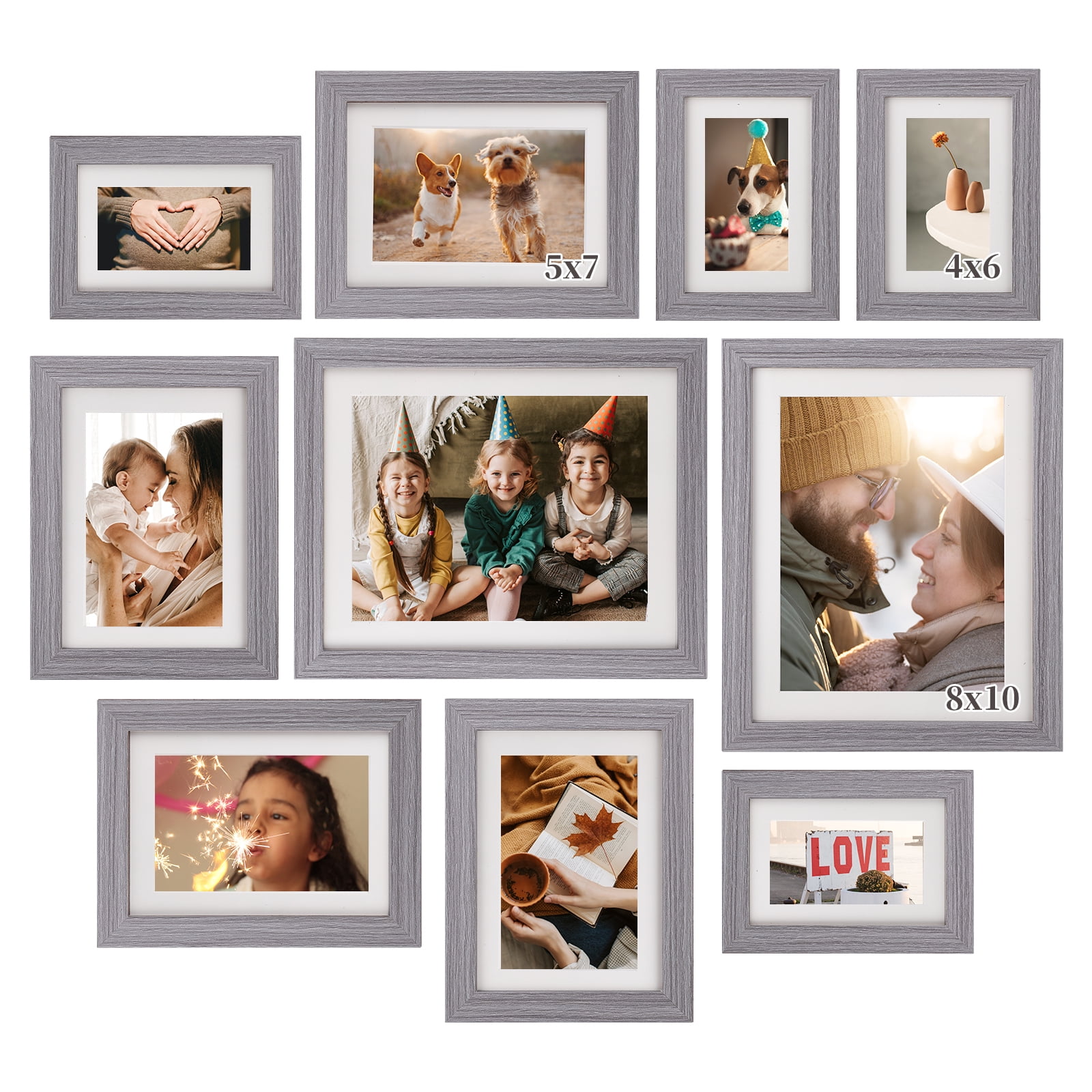 Picture Frames Set Photo Frames 10 Pack Rustic Wood Family Picture Frame Collage Wall Decor