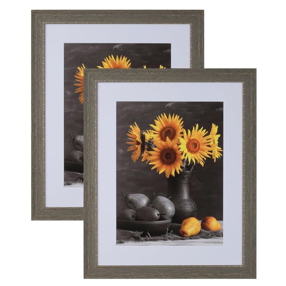 Picture Frames Set of 2. 1-1/2" Polystyrene Wood Grain Driftwood Grey 24x24 Wholesaleartsframes-com 2062 Series Made in USA