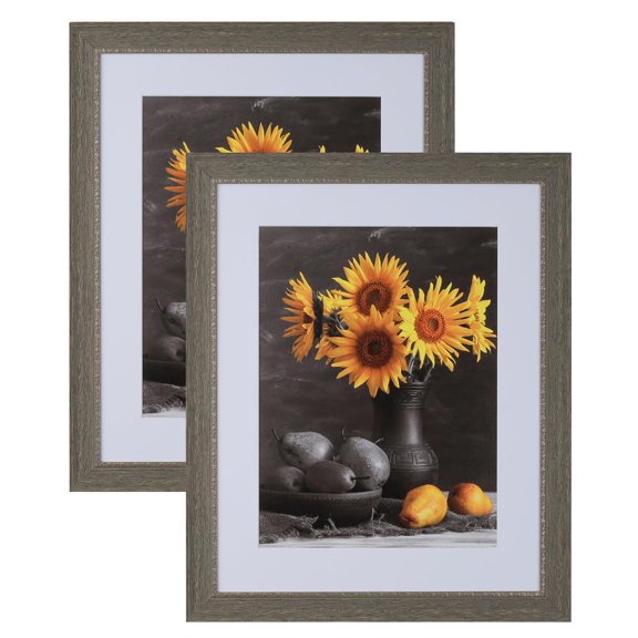 Picture Frames Set of 2. 1-1/2" Polystyrene Wood Grain Driftwood Grey 4x7 Wholesaleartsframes-com 2062 Series Made in USA