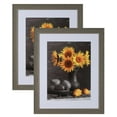 thumbnail image 1 of Picture Frames Set of 2. 1-1/2" Polystyrene Wood Grain Driftwood Grey 8.5x11 Wholesaleartsframes-com 2062 Series Made in USA, 1 of 8