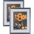 thumbnail image 1 of Picture Frames Set of 2. 1-1/8" Polystyrene Modern Bluish Silver 27x27 Wholesaleartsframes-com 313-VI Series Made in USA, 1 of 9