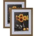 thumbnail image 1 of Picture Frames Set of 2. 1-3/8" Polystyrene Modern Antique Gold 20x28 Wholesaleartsframes-com 3210 Series Made in USA, 1 of 5