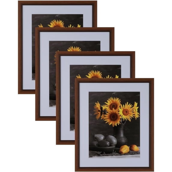 Picture Frames Set of 4. 1-1/8" Polystyrene Modern Dark Brown 13x13 Wholesaleartsframes-com 313-VIII Series Made in USA