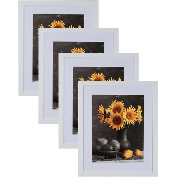 Picture Frames Set of 4. 1-1/8" Polystyrene Modern White 4x7 Wholesaleartsframes-com 313-VI Series Made in USA