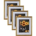 thumbnail image 1 of Picture Frames Set of 4. 1-3/8" Polystyrene Modern Antique Gold 7x10 Wholesaleartsframes-com 601 Series Made in USA, 1 of 8