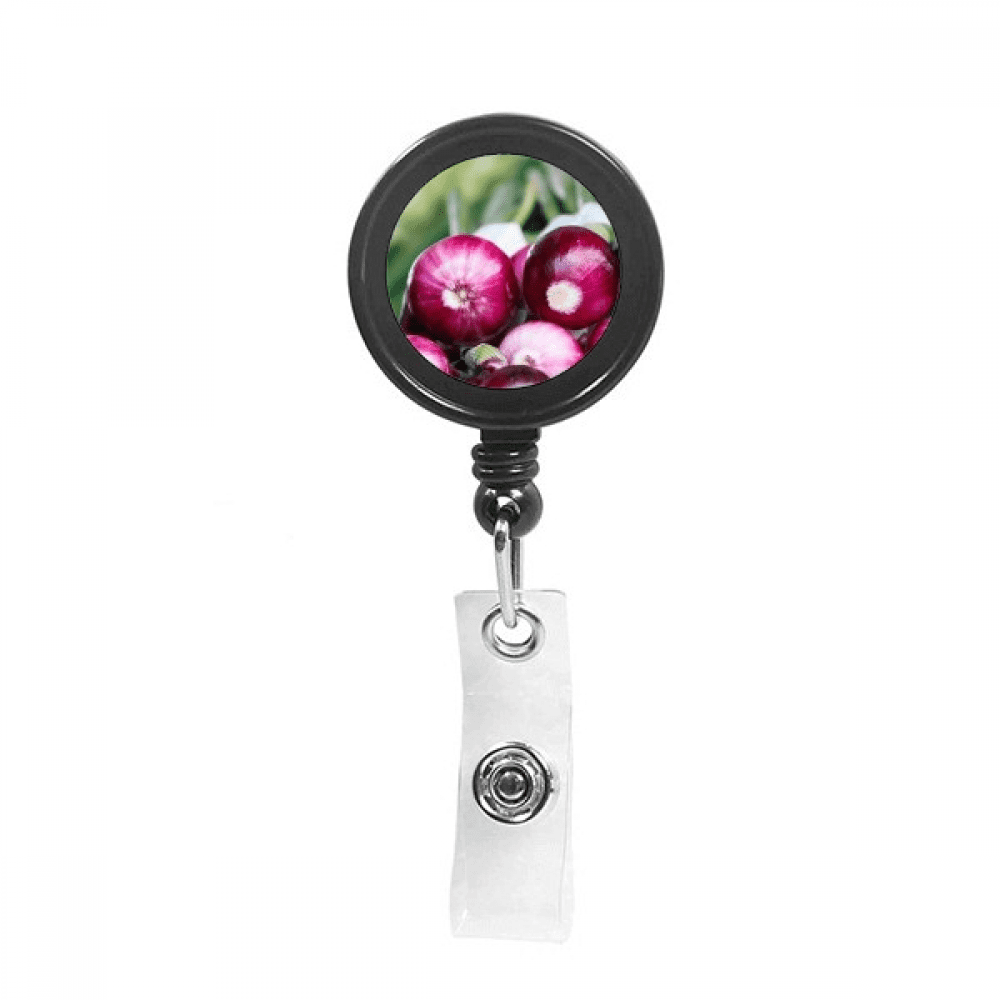 Picture Fresh Temperate Vageable Onion Retractable Keychain Badge Holder ID Badge