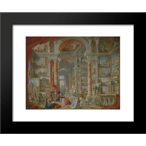 Picture Gallery with Views of Modern Rome 20x24 Framed Art Print by Panini, G...