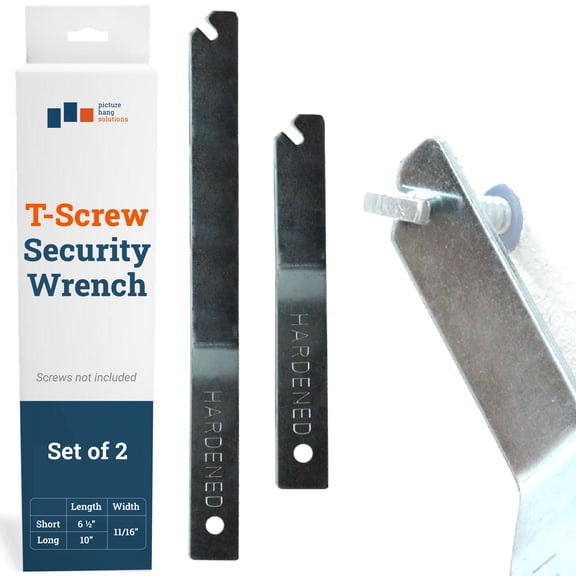 Picture Hang Solutions  T-Screw Wrenches for Frame-Locking Security Kit 6.5” and 10” 2 Pieces per Pack