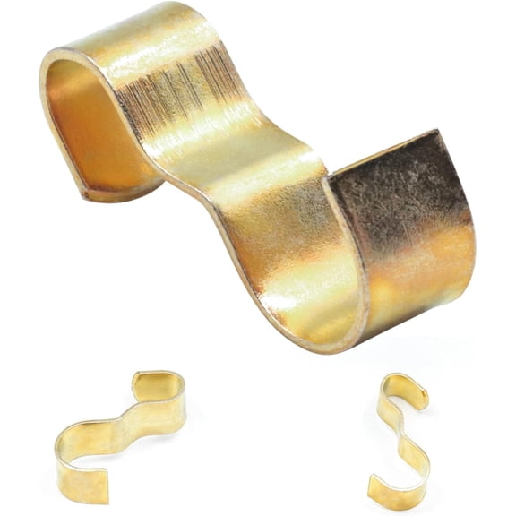 Picture Hang Solutions - 25-lb Capacity Brass Crown Molding Hooks - Gallery Rail Hanging System (25 pieces per pack)