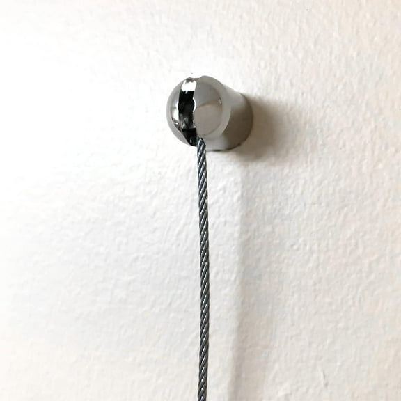 Picture Hang Solutions - 25-lbs Capacity Bullet Hanger with Steel Cable and Gallery Hooks - Gallery Hanging Systems