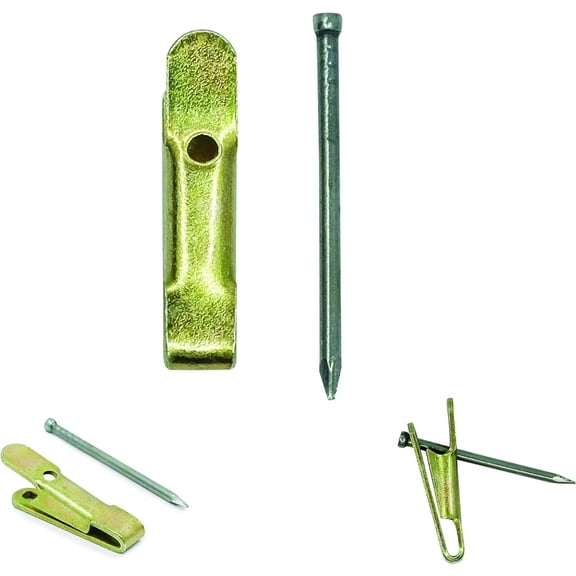 Picture Hang Solutions - 30-lb Capacity Replacement Hook and Nail Set for Small Wall Buddies Hangers (5 sets per pack)