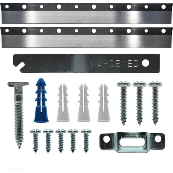 Picture Hang Solutions - 50-lb Capacity Aluminum Cleat Security Hanging Kit - 10-inch Cleat Hangers with Anti-Theft Security Screws (2 pairs per pack)