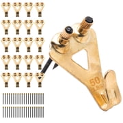 Picture Hang Solutions Brass Picture Hook with Nails 50-lb Capacity 20 Pieces per Pack