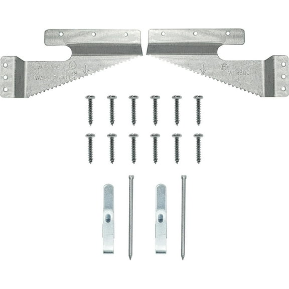 Picture Hang Solutions 60-lb Capacity Self-Leveling Wall Hangers - Complete Wall Buddies Kit for Wood Frames 5 Sets Per pack