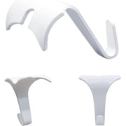 Picture Hang Solutions White Picture Rail Molding Hooks, Gallery Hanging System, 8 lb Capacity, 10 Pieces
