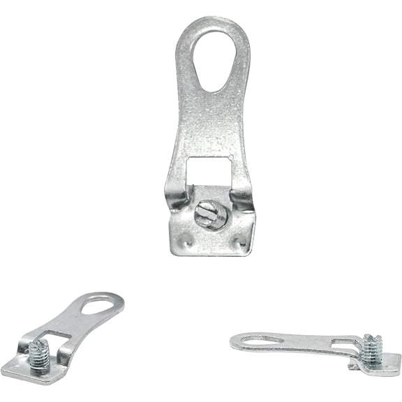 Picture Hang Solutions Euro Hanger for Metal Frames with Screw, Aluminum Alloy, 12 Pieces, 1.5 Inch