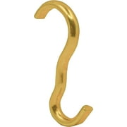 Picture Hang Solutions Narrow Brass Picture Rail Hooks, 25 lb Capacity, 10 Pieces, 1 3/4 Inch