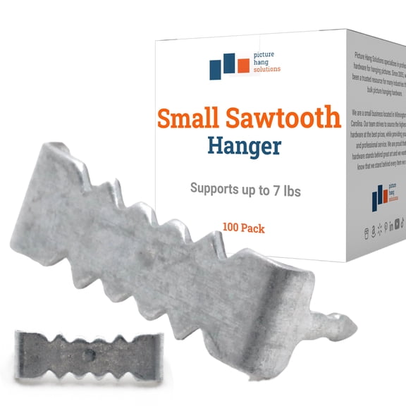 Picture Hang Solutions No-Nail Sawtooth Picture Hanger for Frames 7-lb Capacity 100 Pieces per Pack