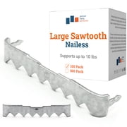 Picture Hang Solutions - Silver No-nail 1 3/4 Sawtooth Hangers 100 pieces per pack