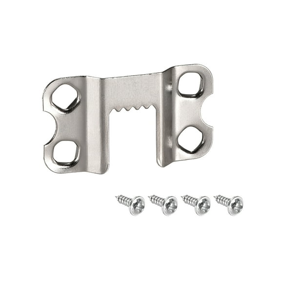 Picture Hangers, 36mm 4-Hole w Screws for Frame Hanging, 10 Pcs
